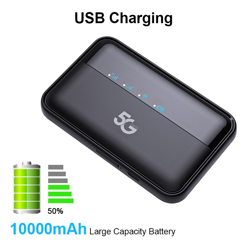 10000mAh Long Time Battery Power Bank 5G Hotspots MIFIs WIFI6 Device ( KT-M3A)